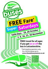 Leicestershire Buses - FREE Fare Saturdays